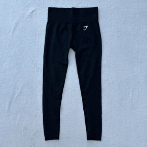 Gymshark Vital Seamless Leggings Women's Black Dark Gray Athleisure No Size Tag